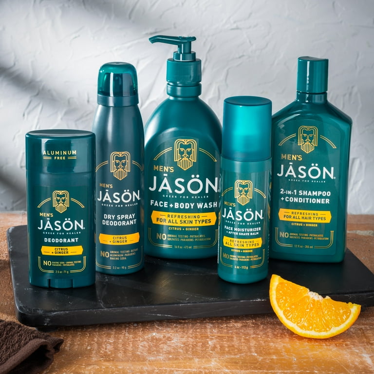 シャンソンセラムルタン＆ヘアケアセット Jason Men's 2-in-1 Refreshing Citrus & Ginger Shampoo
