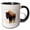 Black/White, variant on 3drose, Wyoming Territory Mammal the Bison, 11oz Two-tone Black Mug