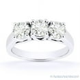 thumbnail image 2 of Round Brilliant Cut Charles & Colvard Moissanite 3-Stone Engagement Ring in 14k White Gold, 2 of 5