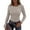Khaki #35, variant on WULMLEO Women's Long Sleeve Ribbed Knit Tee Slim Fit Crewneck Stretch Top Casual Basic Shirts Dark Gray L