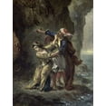 thumbnail image 2 of Delacroix, Eugene 26x32 Black Ornate Wood Framed with Double Matting Museum Art Print Titled - La Fiancee DAbydos, 2 of 4