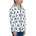 thumbnail image 5 of Pofeuu Skiing Penguin Funny Print Teenage Zipper Hoodie Sweatshirts Hooded Casual Jackets With Pocket For Boys Girls-Small, 5 of 6
