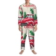thumbnail image 3 of Yiaed Merry Christmas 1 Print Men’s Pajamas Set - Long Sleeve Button Down Sleep Shirt and Pajama Bottoms Sleepwear Set Mens Pjs Sets Men's Pajama Bottoms-Medium, 3 of 7