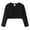 Black, variant on Kids Girls One Button Cardigan Fall Solid Color Cute Cherry Long Sleeve Soft Breathable Sweater Cape Knit Cardigan Jacket for Dresses Black 2-3 Years