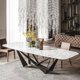 thumbnail image 4 of New Luxury Italian Leather Dinner Dining Table And Chairs 6 Luxury Dinning Chairs Modern Marble Dining Room Furniture Table Set My Lux Decor Round, 4 of 8