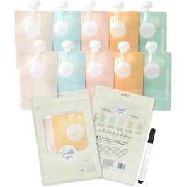 Infantino Disposable Squeeze Pouches 4oz. Clear Non Reusable Puree Pouches 50 Pack Walmart