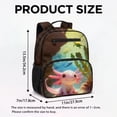thumbnail image 7 of KUIFORTI Axolotl Cute Toddler Backpack Girls Kids School Bag with Front Pockets Adjustable Straps Durable for Preschool Kindergarten Back to School Essentials Gifts, 7 of 7