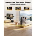 thumbnail image 6 of Home Theater Systems with 5.25 inch Subwoofer, 5.1 Wired Satellite Surround Sound Speakers, 600 Watts Peak Power Deep Bass Audio Stereo System with FM Radio Bluetooth AUX DVD USB SD Input, 6 of 9