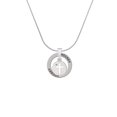 thumbnail image 2 of Delight Jewelry Silvertone Cross Silhouette Hockey Ring Charm Necklace, 18", 2 of 4