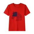 thumbnail image 3 of Jinhomg Little Kids America Flag T-Shirts Funny 4th of July Themed Tees Loose Fit Comfy Short Sleeve Crew Neck Patriotic Tops Boys Girls Holiday Gifts Red 7 Years, 3 of 6