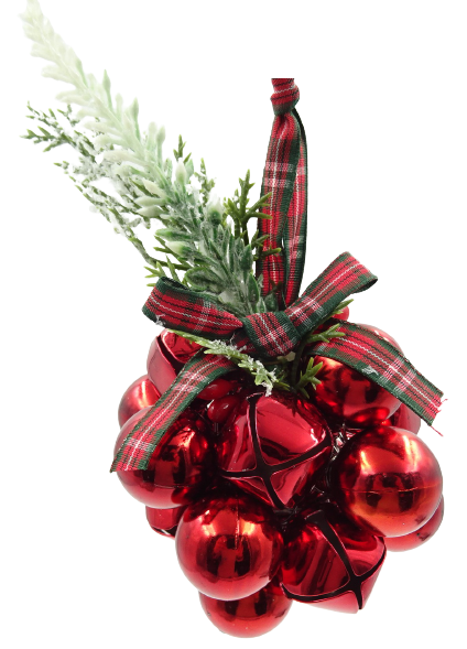 Holiday Time Christmas Ornament Red Metal Bells Walmart Com