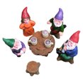 thumbnail image 3 of Juego de estatuas de gnomo de jardín enano, figura de gnomo de jardín de hadas, adornos de césped para exteriores para amantes de los gnomos, decoración de jardín, 3 of 5
