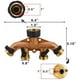 thumbnail image 5 of Distribuidor de manguera de 4 vías fabricado en latón macizo, con válvula de cierre, grifo y salidas, utiliza hasta 4 mangueras al mismo tiempo., 5 of 5