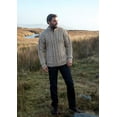 thumbnail image 3 of SAOL Aran Quarter Zip Cardigan Sweater 100% Soft Worsted Wool Pullover for Men Made in Ireland | Irish Cable Knitted Skiddaw Jumper, 3 of 7
