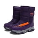 thumbnail image 1 of Botas de nieve para niños, otoño e invierno, zapatos de algodón grueso con forro polar para niños, botas cálidas para niñas de tamaño mediano y grande, 1 of 5