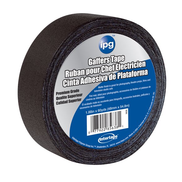 IPG Ruban Gaffers, 1.88 Pouces x 54.7 yd, Noir Mat (Rouleau Unique)
