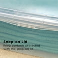 thumbnail image 6 of Inspired Essentials Stackable PP Resin 28 Qt Plastic Underbed Storage Bins, Clear, 4 Count Pack, 6 of 12