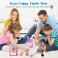 thumbnail image 6 of 6 People Family Dolls Set with Pregnant Mom Dad 3 Kids Baby Boy in Mommy's Tummy, Toddler Kids Toy Gift Dolls of Happy Family Doll Members Parents & Children with Slide Dog, 6 of 6