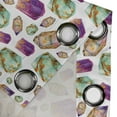 thumbnail image 4 of Ambesonne Gemstone Print Grommet Curtain, Nature Boho Print, 50"x120", Purple Mint Green and Amber, 4 of 5