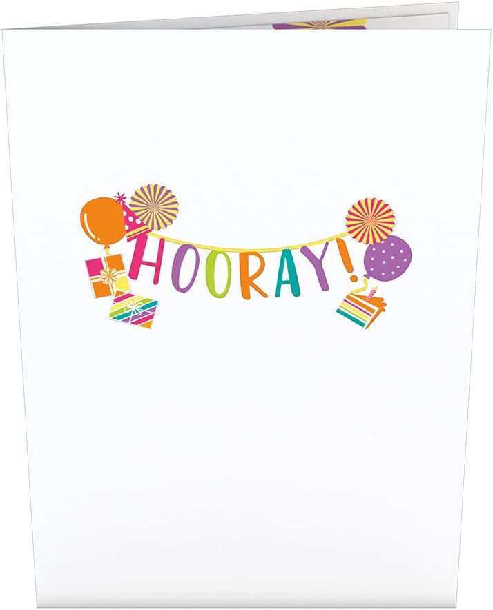 Buy Lovepop Happy Birthday Hooray Pop Up 3D Greeting Card, 5 x 7