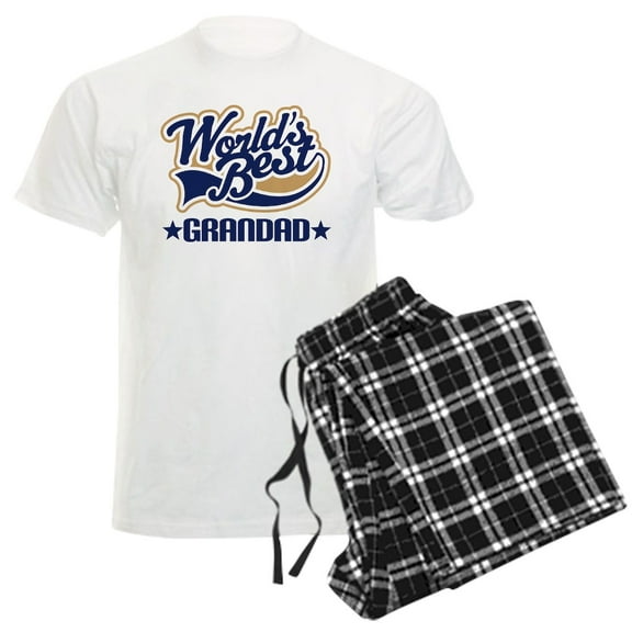 CafePress - Worlds Best Grandad Men's Light Pajamas - Men's Light Loose Fit Cotton Pajama Set