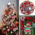 thumbnail image 4 of Decoración de bastón de caramelo rojo y blanco, guirnalda de Navidad hecha a mano, rayas de árbol, fabricación de malla, adorno de Navidad, 26cm x 10 yardas, 4 of 4