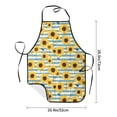 thumbnail image 4 of Wukai Blue White Striped Sunflower A Print Aprons Adjustable Bib Aprons Cooking Kitchen Chef Apron for Women and Men, 4 of 7