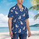 thumbnail image 3 of Fotbe Cute Shark Camisa Hawaiana para Hombre Unisex – Camisa Casual de Verano con Botones de Manga Corta de Algodón y Lino,Large, 3 of 7