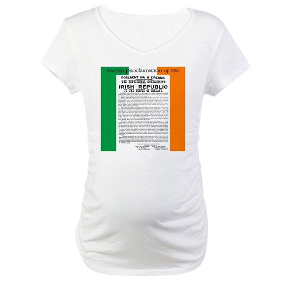 CafePress - Easter Proclaimation Of 1916 Maternity T Shirt - Cotton Maternity T-shirt, Cute & Funny Pregnancy Tee