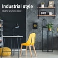 thumbnail image 3 of 2 Tier Industrial Retro Bookshelf Black Wall Ceiling Mounted Open Bookshelf Parts Bracket Iron Pipe Shelf, 3 of 16