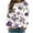 Purple, variant on PuLe Hoodies Women's Casual Printed Long Sleeved Round Neck Pullover Hoodless Sweathirts