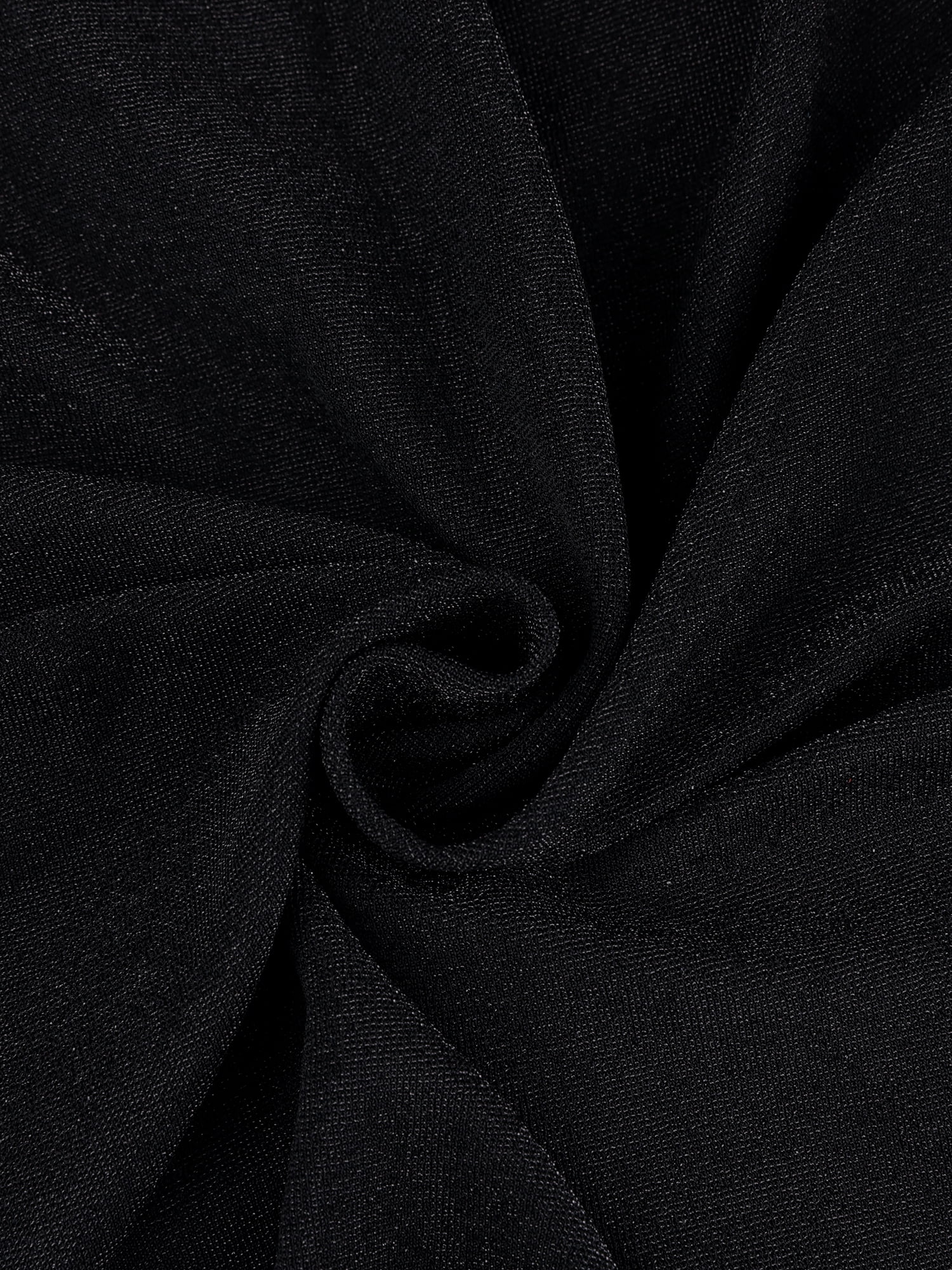 DARING DIVA Women's Flounce Ruched Tie Back Long Sleeve Crop Tops XL Black