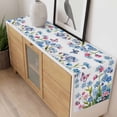 thumbnail image 4 of Blue Spring Floral Table Runner - 36 Inch Long, Kitchen Dining Table Runner Dresser Scarves, Pink Flowers Butterfly Pastoral Farmhouse Decor for Coffee Tables Wedding Party Banquet, 4 of 8