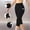 Black, variant on Nhthy Casual Athletic Capri Jogger Pants for Women, Stretch Soft Yoga Leggings with Roomy Side Pockets Workout Lounge Bottoms Blue M