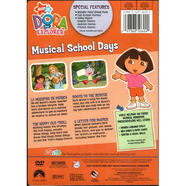 Dora the Explorer: Musical School Days (DVD, 2007) - Walmart