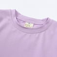 thumbnail image 4 of Huesdet Short Sleeve T-Shirt Tee Organic Cotton Baby, Toddler, Little Kids Boys, Girls, Unisex(Purple,4-5 Years), 4 of 8