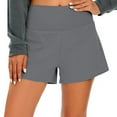 thumbnail image 4 of Kmdttou Flexible Training Shorts Solid Color 2-in-1 Shorts Sports Fitness Yoga Running Shorts Clothing on Clearance,Dark Gray 2XL, 4 of 8