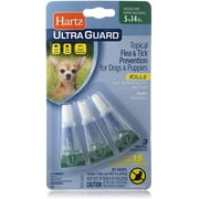 Angle View: Hartz UltraGuard Flea & Tick Drops for Dogs & Puppies 5-14lbs - 3 Monthly Treatment