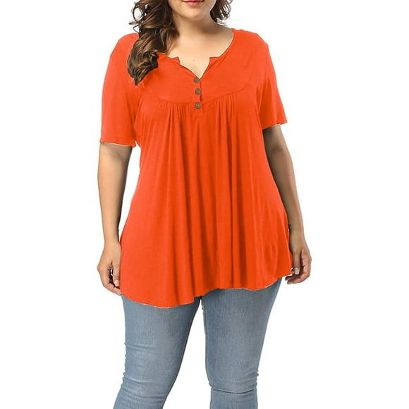 Plus Size Red Tops
