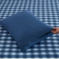 thumbnail image 3 of Clara Clark 6-Piece Brushed Microfiber Bed Sheet Set, Full, Checker Blue, 3 of 4