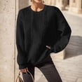 thumbnail image 2 of EDFBUYKRS Female Long Sleeve Sweatshirt Womens Sweatshirts Half Zip Oversized Pullover Long Sleeve Sweatshirt Casual Side Slit Tops Size Xl, 2 of 9