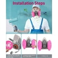 thumbnail image 6 of XINBTK 10PCS (5Pack) 2097 Particulate Filter Cotton Compatible with 6000, 7000 FF-4 Series Half Full Respirator Mask for Dust Welding Painting Sanding Against Lead Paint, Particle, Pollen, 6 of 7