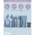 thumbnail image 2 of Bliss Travel Bottles Set - 10 Piece Essentials Kit Travel Size Toiletries Bottles for Women and Men, 2 of 7