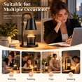 thumbnail image 4 of Hausdemo Candle Warmer Lamp, Timer, Dimmable, Adjustable Height, for Scented Jar Candles, Birthday Gifts for Women Mom, Home Decor, Metal Black with Bulbs, 4 of 12