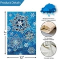 thumbnail image 4 of SM-XLHN Christmas Snowflake Garden Flag Welcome Winter Xmas 12x18 Inch Double Sided Holiday Seasonal Plaid Small Burlap Yard Sign Outside Home Outdoor House Decoration, 4 of 6