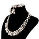 thumbnail image 5 of Conjunto de boda nupcial Sunnimix de pendientes y collar de perla chapados en oro, 5 of 8