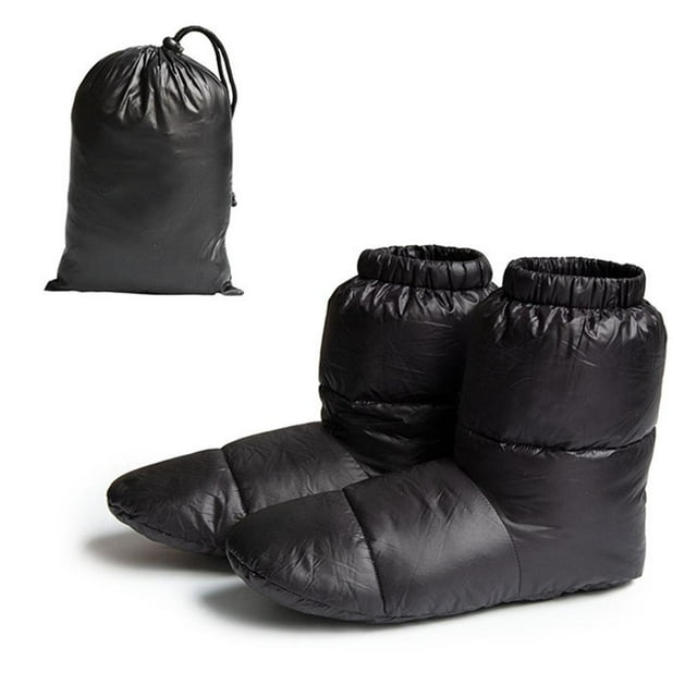 Calcetines altos de invierno, botines impermeables de plumón de pato con cierre de cordón, botas con cubierta de pie rellenas para interior o exterior YUNYI BRAND Deportes