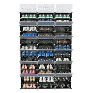 VTRIN Shoe Rack with Covers Shoe and Boot Storage Cabinet 8 Tier 28-35  Pairs Shoe Rack Organizer for Entryway Closet Garage Heavy Duty Free  Standing