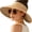 1pack-khaki, variant on Women's Wide Brim Straw Visor Hat UPF 50+ UV Protection Foldable Roll Up Beach Sun Hat Open Top Ponytail Cap for Travel Daily Wear 1pack-khaki