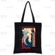 thumbnail image 3 of Inuyasha Sesshoumaru Higurashi Kagome Lona Negro Compras Tote Bolso De Hombro Tela Libro Bolsa, 3 of 4